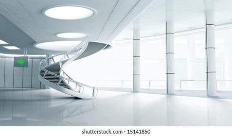 Modern Interior With Stairs