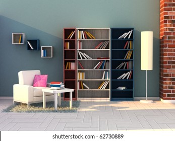 Modern Interior Of A Study Room