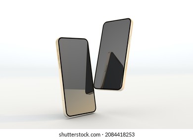 Modern iPhone mockup. 3d render