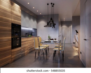 Modern Kitchen High Ceiling Images Stock Photos Vectors