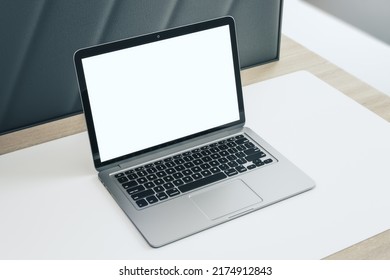 Modern Laptop Blank White Screen Space Stock Illustration 2174912843 ...