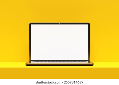 Modern laptop computer displaying