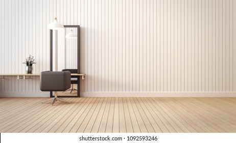 Modern & living salon interior / 3D render image