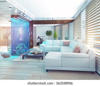 64+ Interior Design Aquarium Living Room Gratis Terbaru