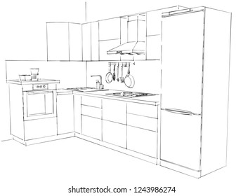 264 L shaped kitchen Images, Stock Photos & Vectors | Shutterstock