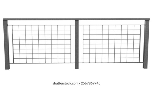 Modern Metalwork: This 3D render features a modern metalwork design, showcasing a sleek and stylish handrail.