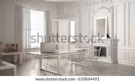 minimalist office interior design office space modern minimalist office in classic vintage room with fireplace luxury white interior design 3d minimalist office classic vintage room stock illustration minimalist office interior design office space modern minimalist office in classic vintage room with fireplace luxury white interior design 3d minimalist office classic vintage room stock illustration