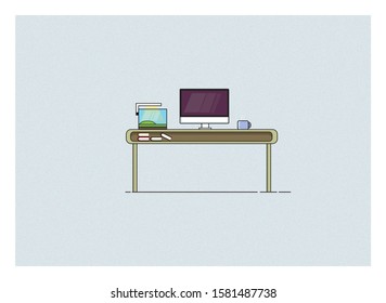 Modern minimalist setup for work