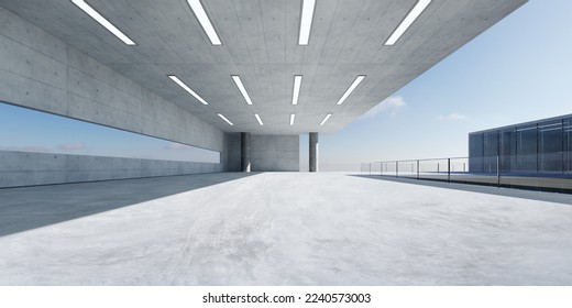 Modern office buildings exterior. Realistic 3d rendering