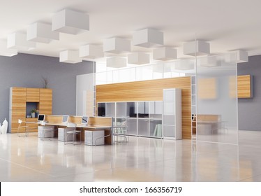 the modern office interior design 