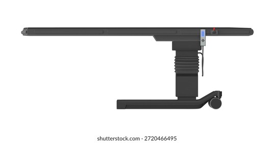 Modern operating table with adjustable height and wheels for surgical procedures