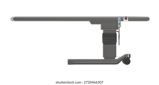 Modern operating table with adjustable height and wheels for surgical procedures