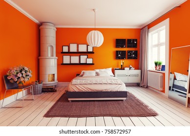 Orange Bedroom Images Stock Photos Vectors Shutterstock