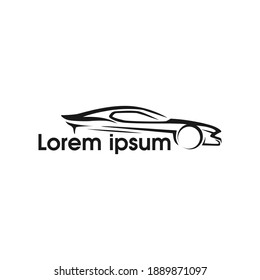 Modern Outline Car Logo Illustration