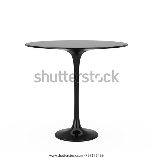 Modern Plastic Black Round Table On Stock Illustration 739176466