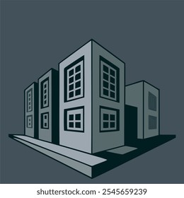 Modern and professional real estate logo featuring a stylized house and building icon, symbolizing trust and stability in property services. Designed with clean lines and a balanced layout, this logo  - Powered by Shutterstock