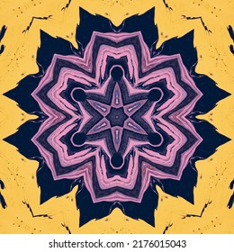 Modern Purple  Yelloe Wallpaper With A Flower Pattern

