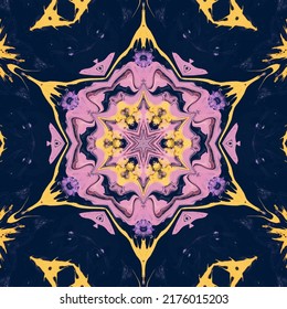Modern Purple  Yelloe Wallpaper With A Flower Pattern  