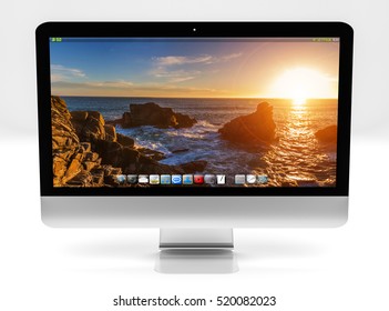 Modern Silver Black Metallic Computer On Stock Illustration 520082023 ...