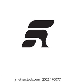 A modern, sleek, and futuristic logo design for the letter combination "F R" with a bold and eye-catching aesthetic, featuring sharp lines, geometric shapes. - Powered by Shutterstock