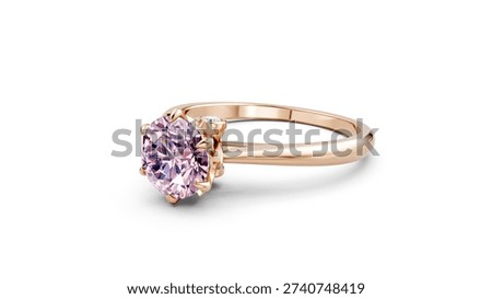 Modern solitaire ring with clean and balanced proportions.