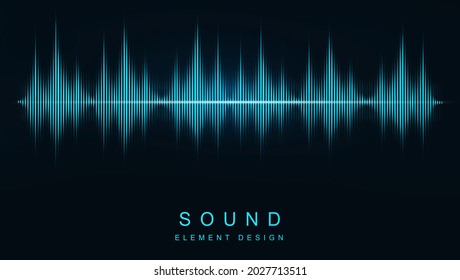 Modern Sound Wave Equalizer. Sound Visualization and Futuristic  Element. Music and Radio concept