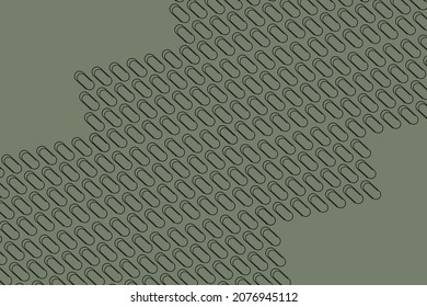 A Modern Steel Green Color Graphic With Diagonal Office Paperclip Pattern