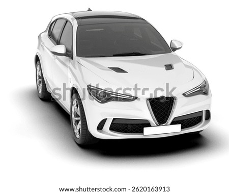 Modern SUV isolated on background. 3d rendering - illustration