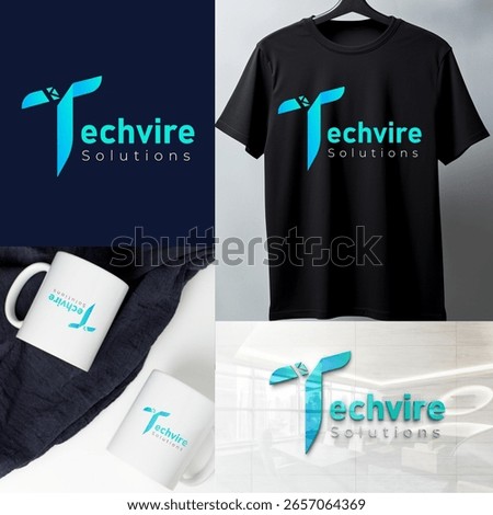 Modern Tech Logo Mockup Idea | Techvire Solution Branding Concept Design
A high-quality mockup showcasing a modern tech company logo titled "Techvire Solution." This design features a professional bra
