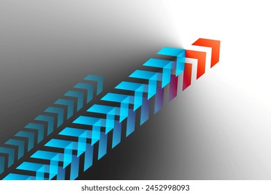 Modern template graphics, blue, orange, abstract geometry bar for business or technology presentations, illustrations. - Powered by Shutterstock