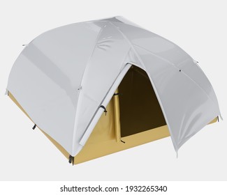 Modern tent isolated on background. 3d rendering - illustration
