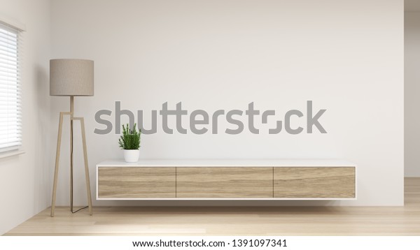 Modern Tv White Wood Cabinet Shelf Stock Illustration 1391097341