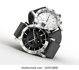 Modern Watch Isolated On A White Background