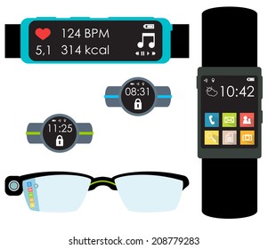 Modern Wearable Technology Illustration Isolated