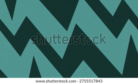 Modern Zigzag Chevron Pattern with Grainy Teal Texture