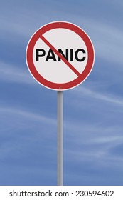 A modified road sign indicating Panic 