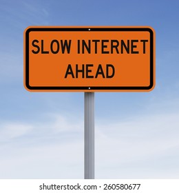 A Modified Road Sign Indicating Slow Internet Ahead 