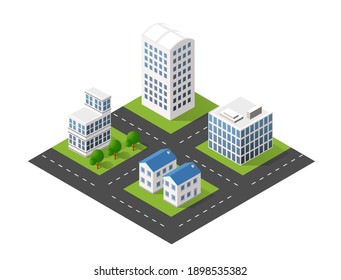 Module Block City Urban Cityscape 3d Illustration