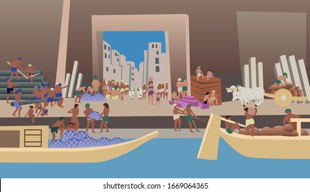 Mohenjo Daro Wall Painting Illustration