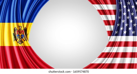 Moldova American Flag Silk Copyspace Your Stock Illustration 1659574870 ...