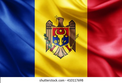 Moldova Flag Of Silk 