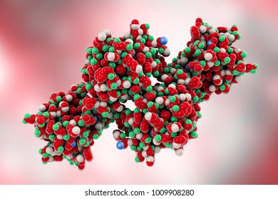 Molecular Model Of Snake Venom Toxin Convulxin Found In A Tropical Rattlesnake Crotalus Durissus Terrificus, 3D Illustration. This Toxin Causes Blood Clot Formation After Snake Bite