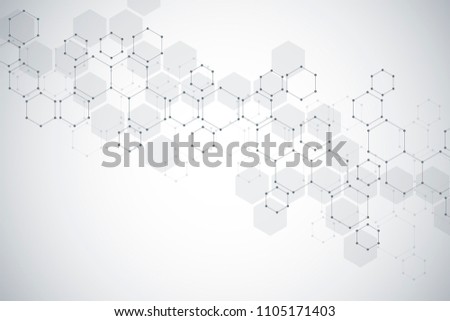 Molecular structure background. Abstract background with molecule DNA. Medical, science and technology concepts illustration