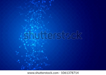 Molecular structure background. Genetic and science research. Medical, science and technology concept illustration