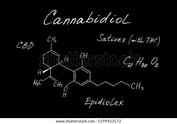 Molecular Structure Cannabidiol Stock Illustration 1199423572 ...