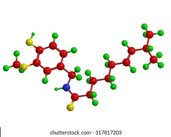 Molecular Structure Of Capsaicin (chili Pepper Molecule)