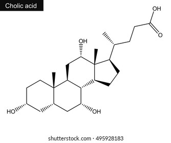 Molecular Structure Of Cholic Acid (bile Acid)