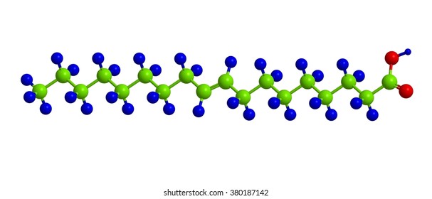 Molecular Structure Of Elaidic Acid (trans Isomer Of Oleic Acid) - Major Trans Fat Found In Hydrogenated Vegetable Oils