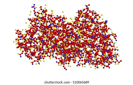 Molecular Structure Enzym Thermolysin 3d Rendering Stock Illustration ...