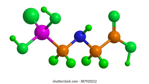 Molecular Structure Of Glyphosate - Organophosphorus Compound Used As Herbicide (Roundup)